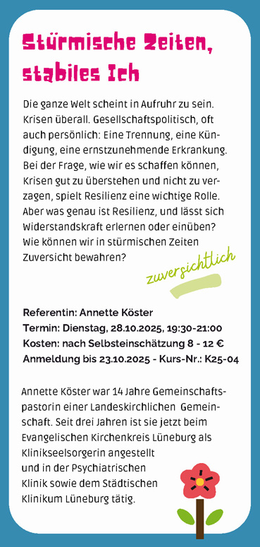 Thema Stürmische Zeiten